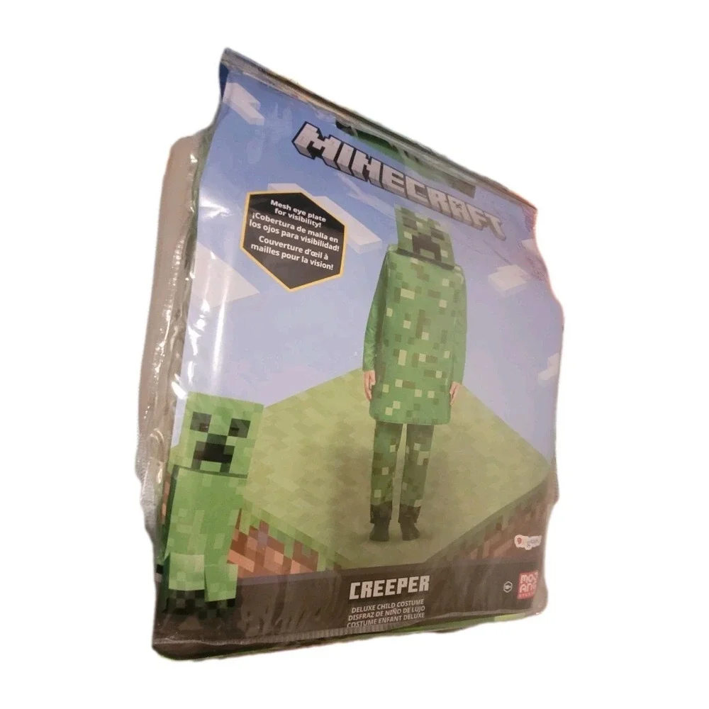 Minecraft Halloween Creeper Youth Size L 10-12‎ Jumpsuit Classic Child Costume